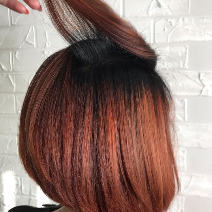 Black and red hair color