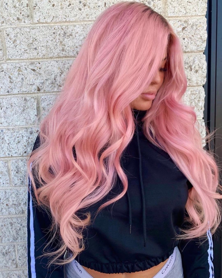 Hair color pink blond