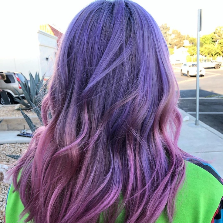 Ash pink hair color