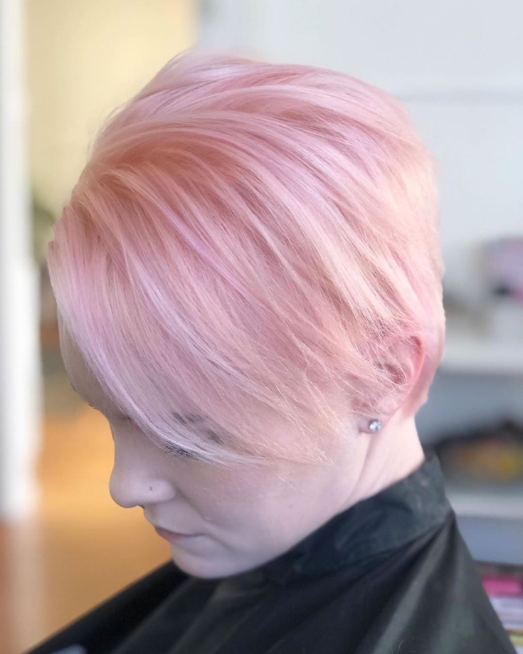 Hair color pink blond