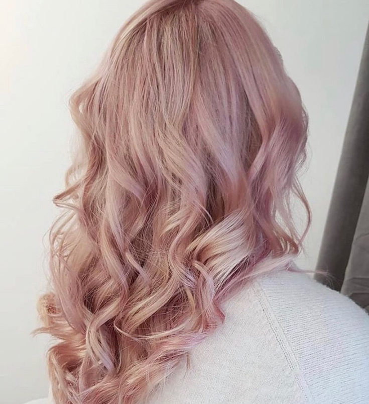 Ash pink hair color