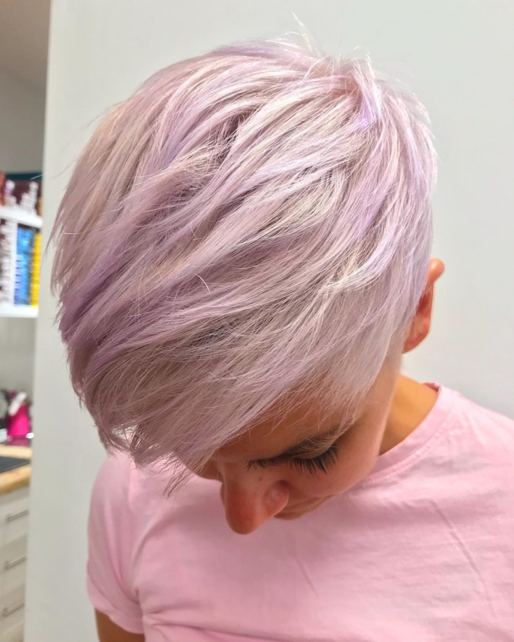 Ash pink hair color