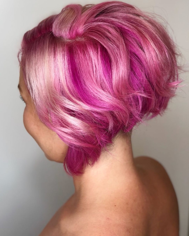 Pearl pink hair color