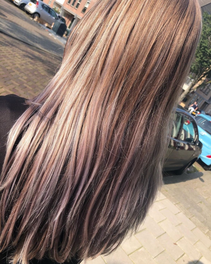 White-brown hair color