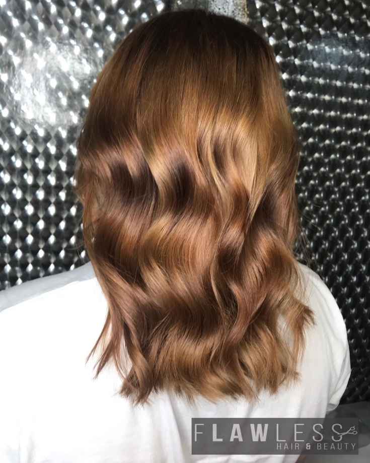 Golden brown hair color