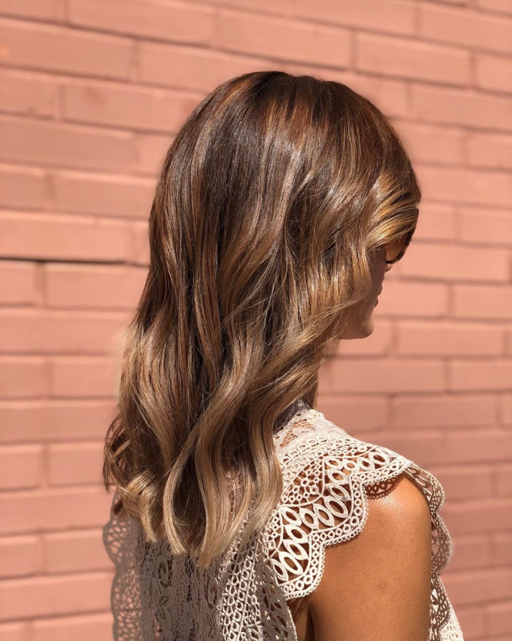 Golden brown hair color