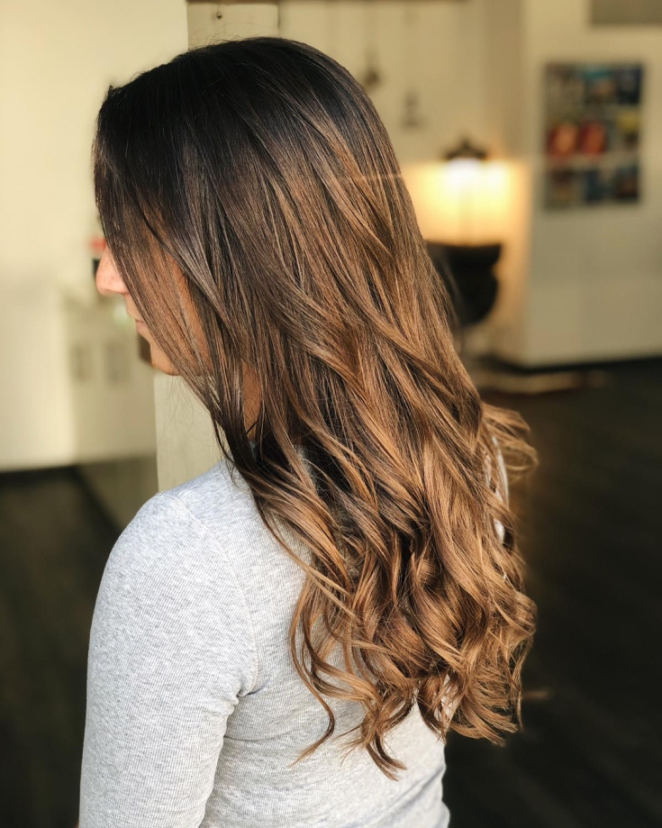 Golden brown hair color