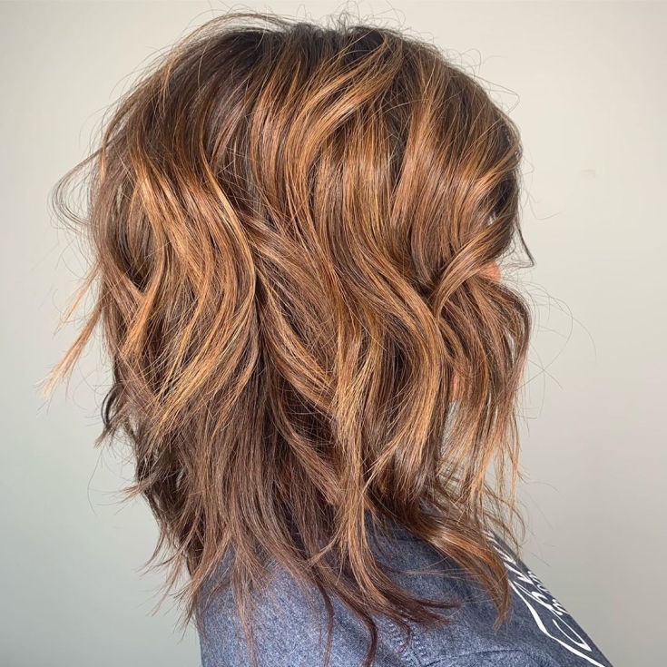 Golden brown hair color