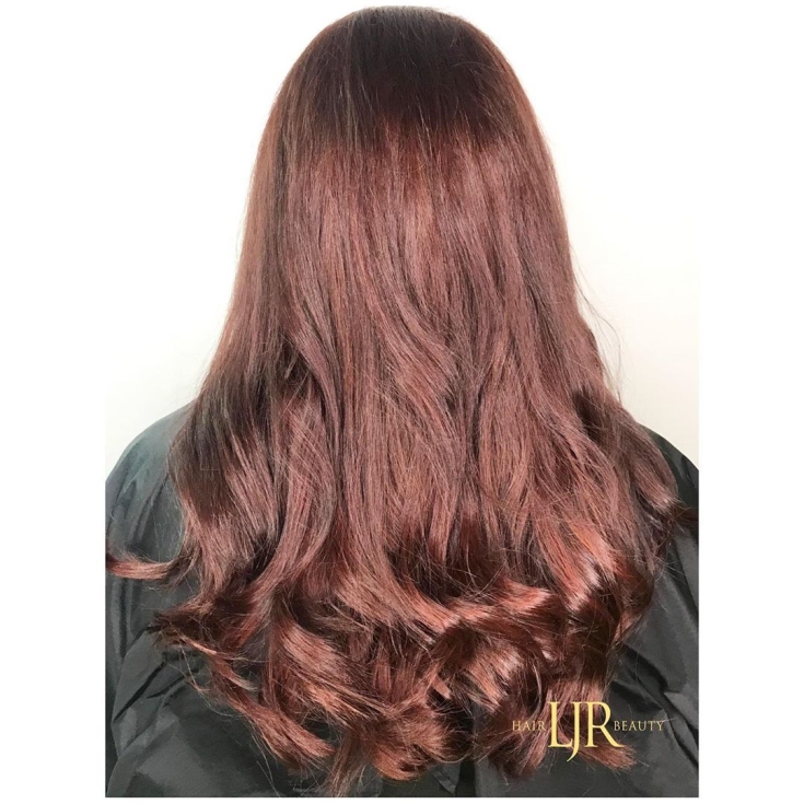 Reddish brown hair color