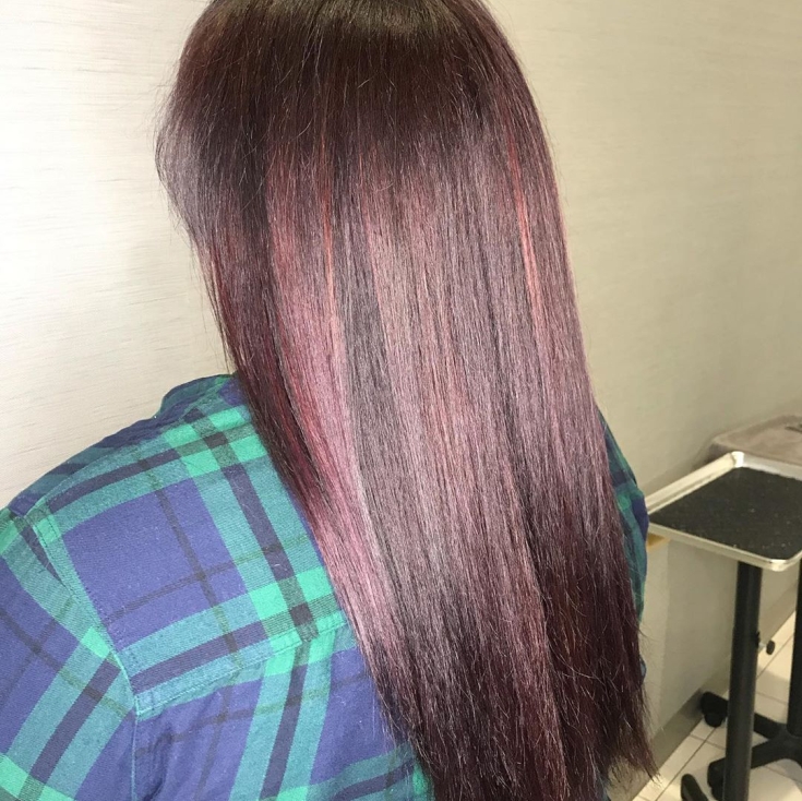 Reddish brown hair color