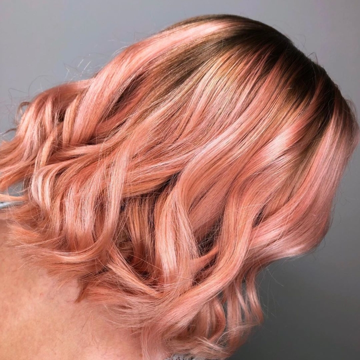 Rose gold hair color