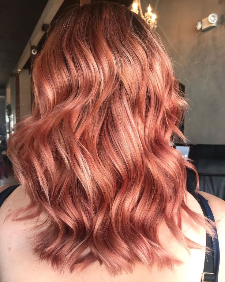 Pearl pink hair color