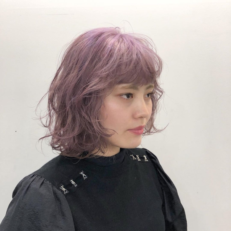 Ash pink hair color