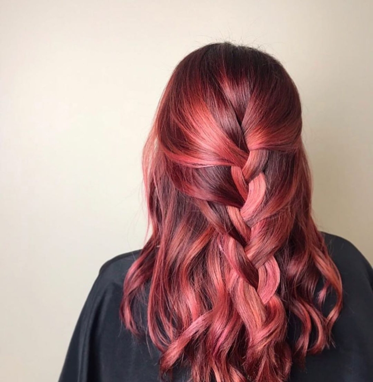 Rose gold hair color