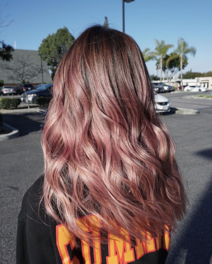 Pearl pink hair color