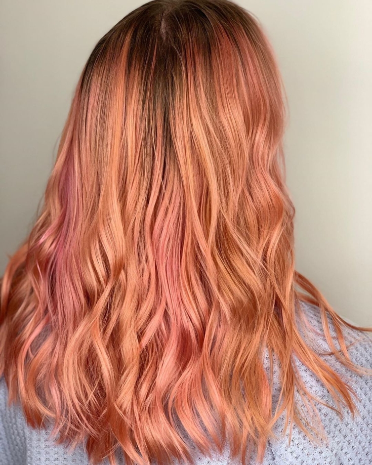 Rose gold hair color