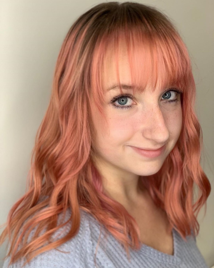 Rose gold hair color