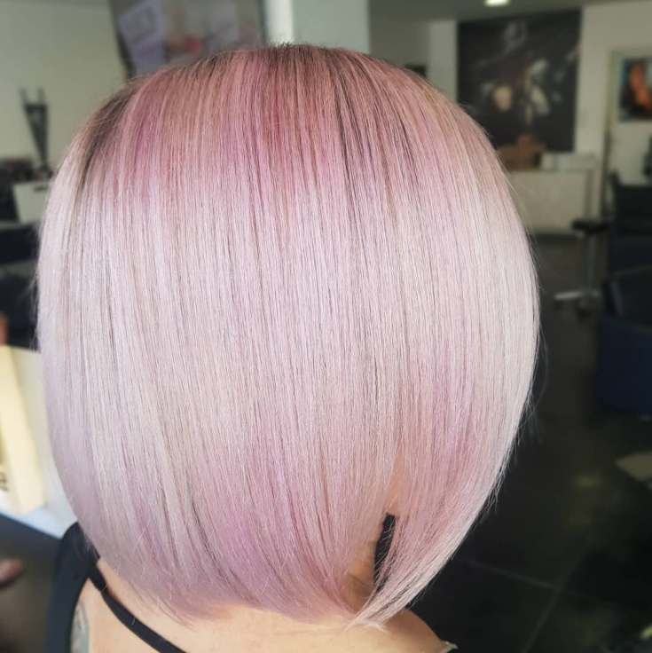 Hair color pink blond