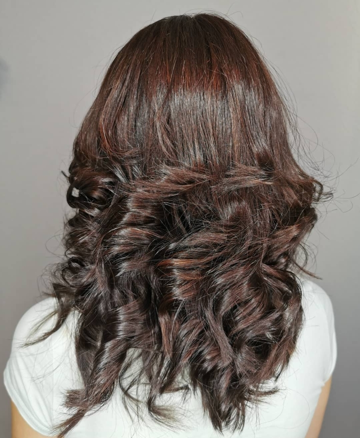 Reddish brown hair color