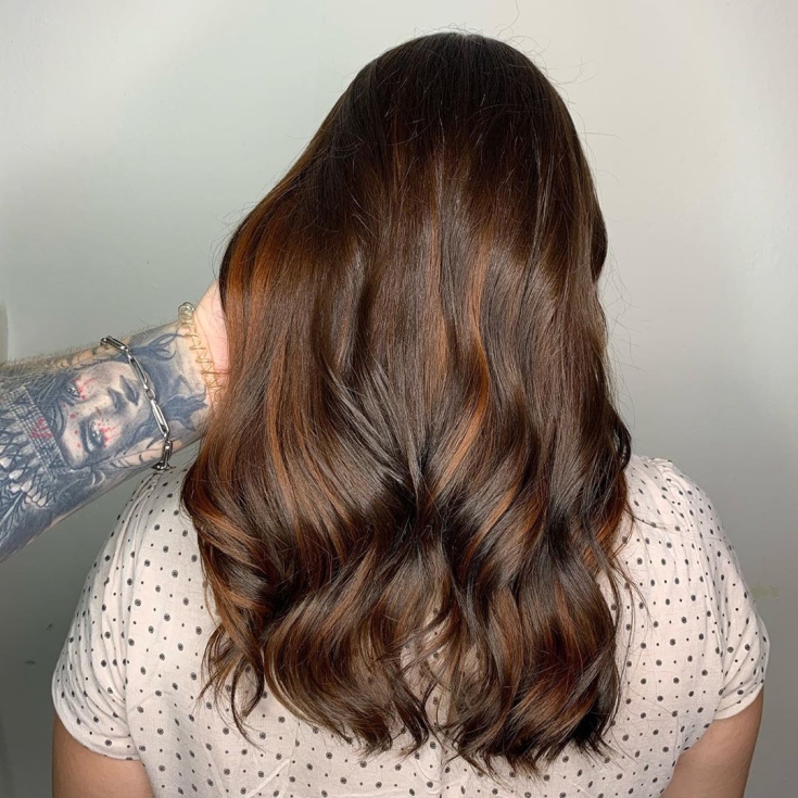 Golden brown hair color