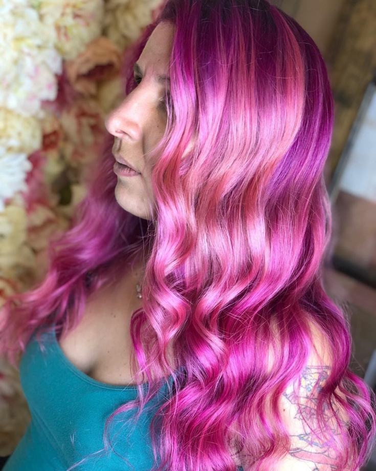 Pearl pink hair color