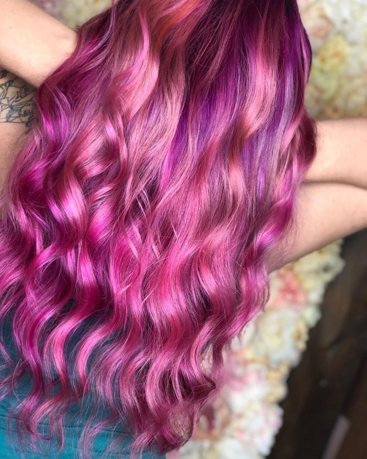 Pearl pink hair color