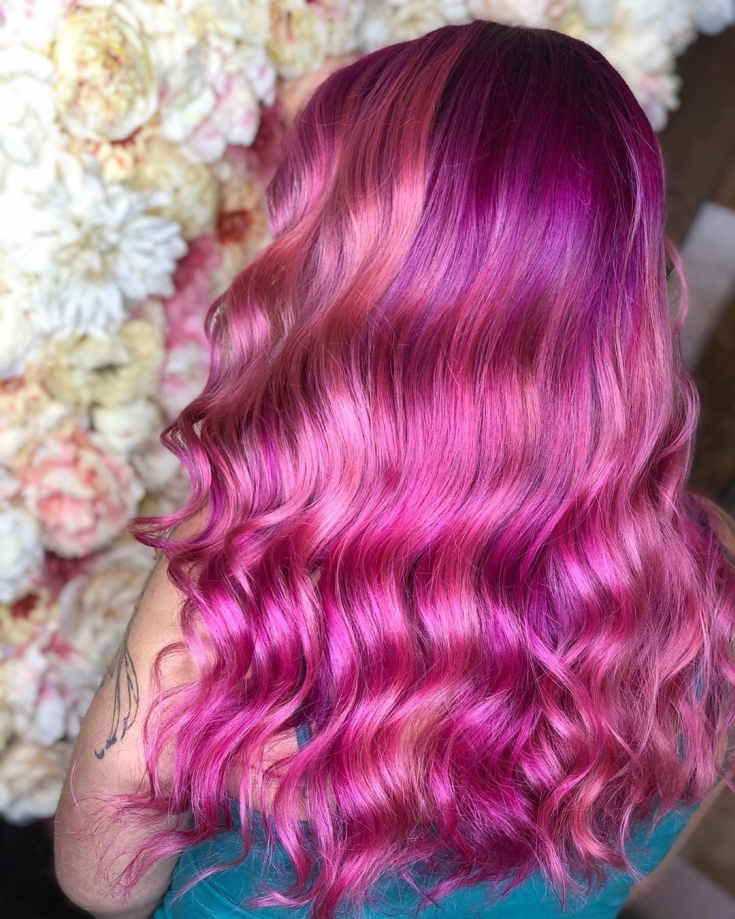 Pearl pink hair color