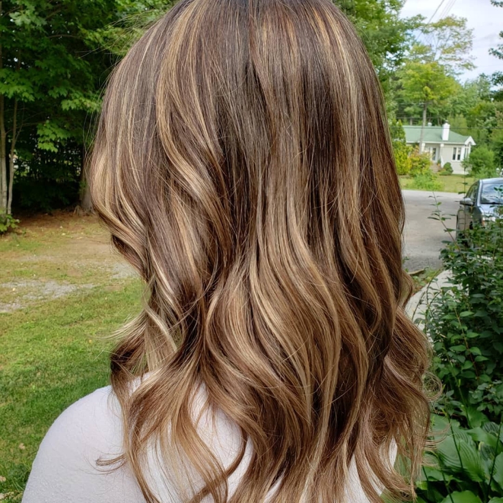 White-brown hair color