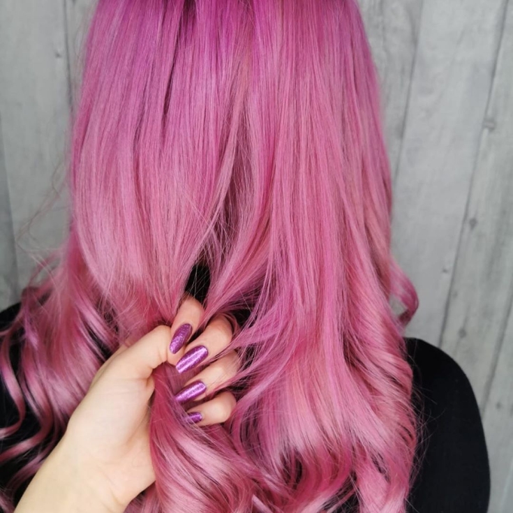 Pearl pink hair color