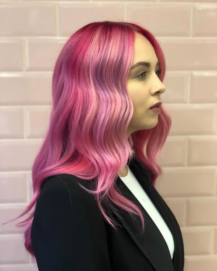 Pearl pink hair color