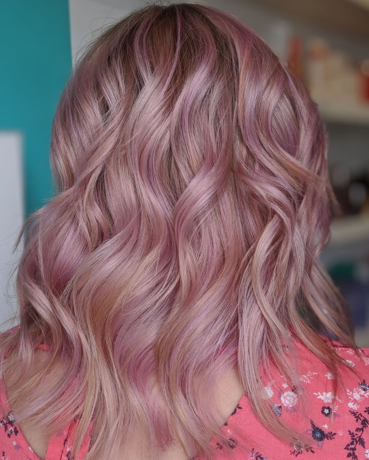 Pearl pink hair color