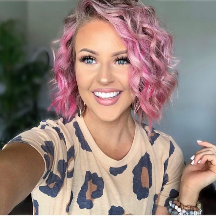 Ash pink hair color