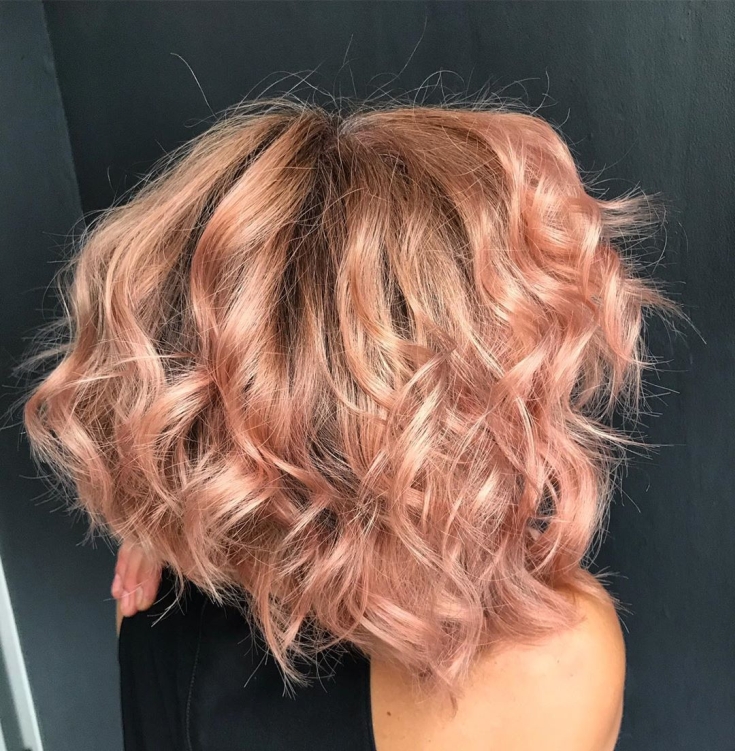 Rose gold hair color