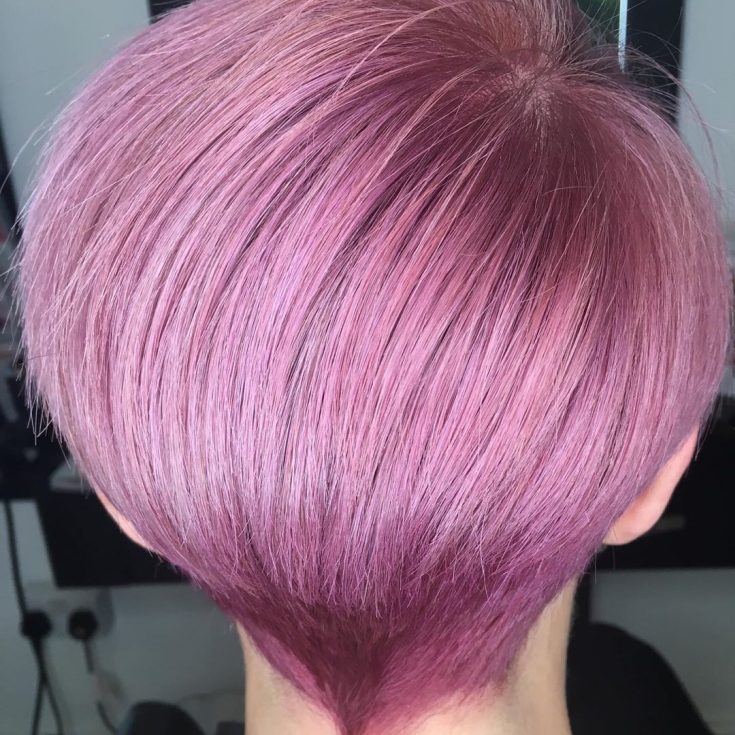 Ash pink hair color