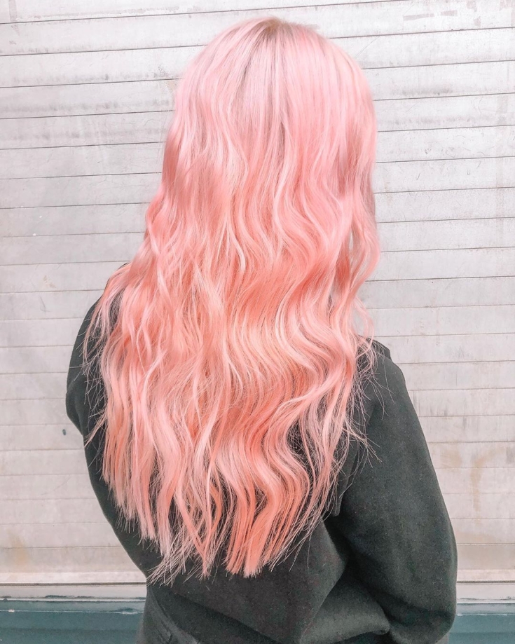 Hair color pink blond