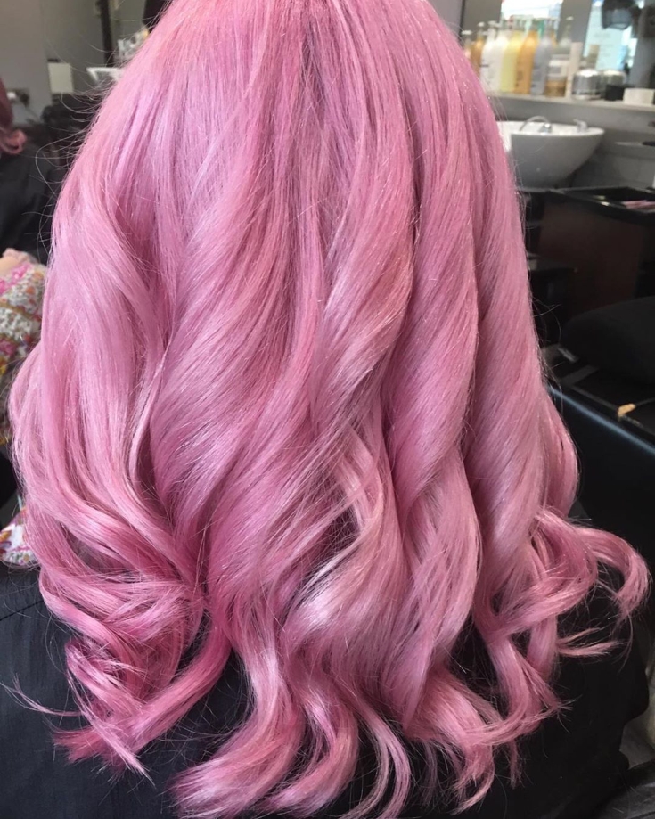 Hair color pink blond