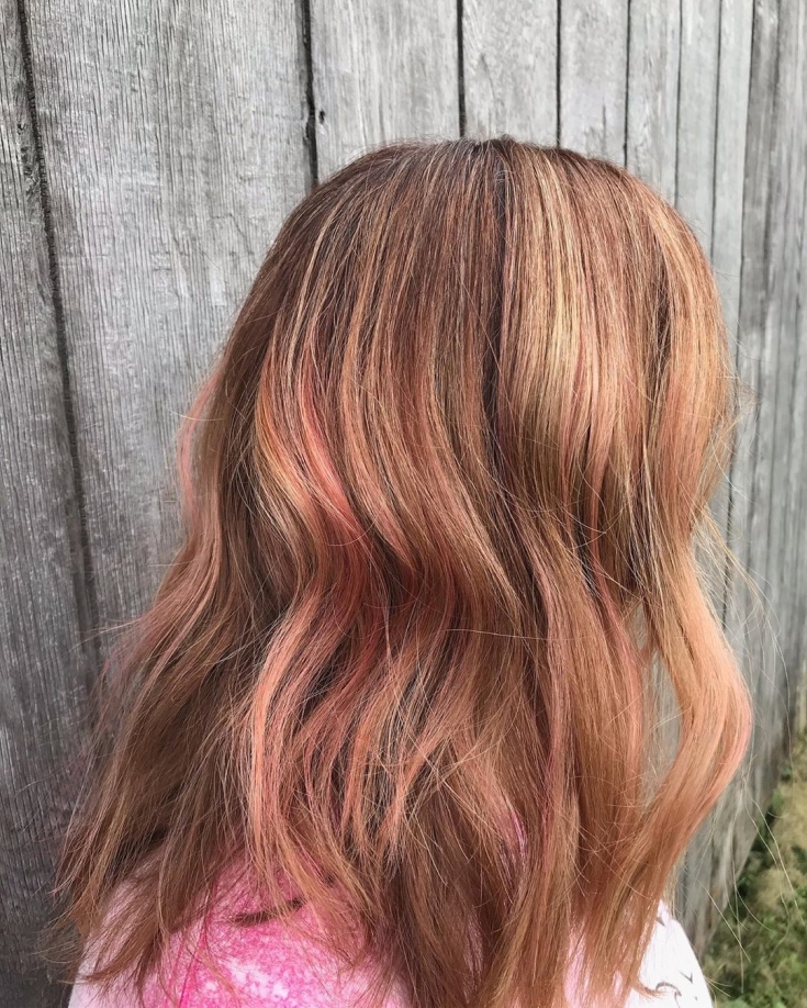 Rose gold hair color