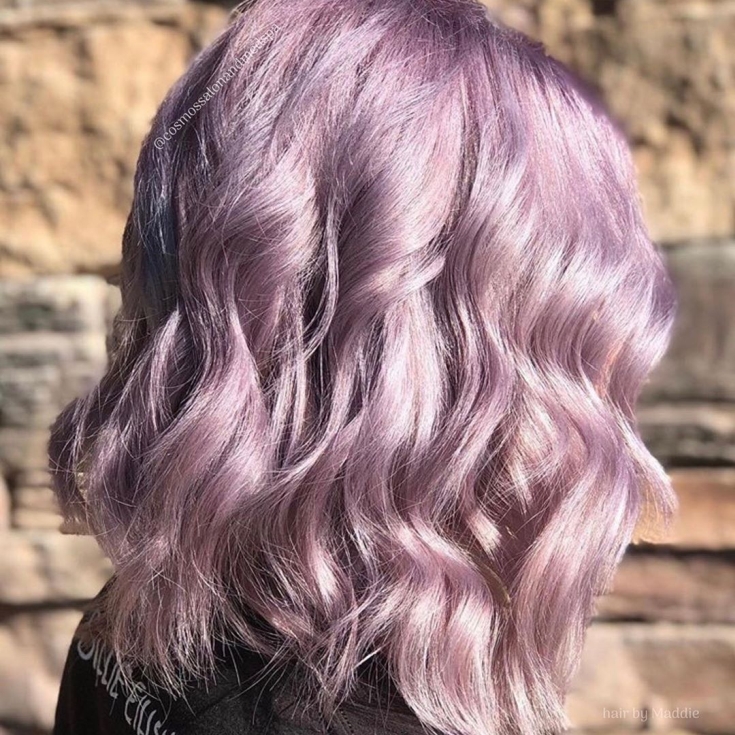 Ash pink hair color