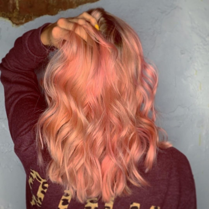 Rose gold hair color