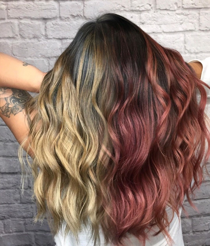 Rose gold hair color