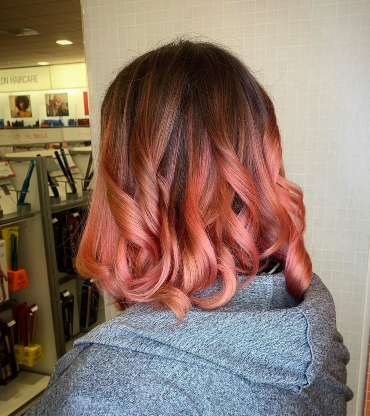 Rose gold hair color