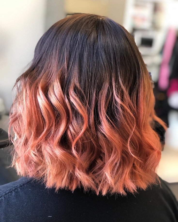 Rose gold hair color