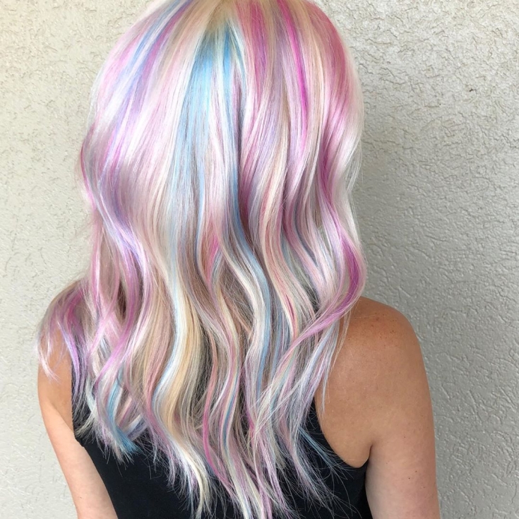 Pearl pink hair color