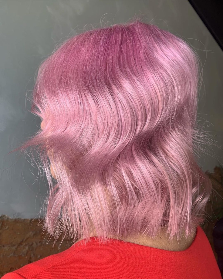 Hair color pink blond