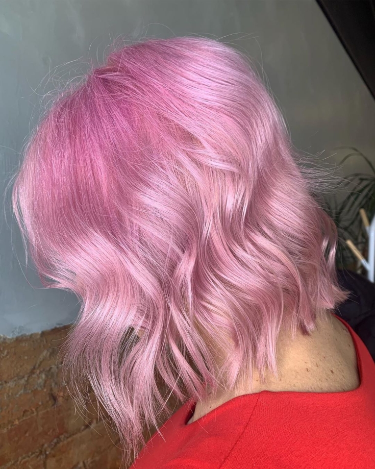 Ash pink hair color