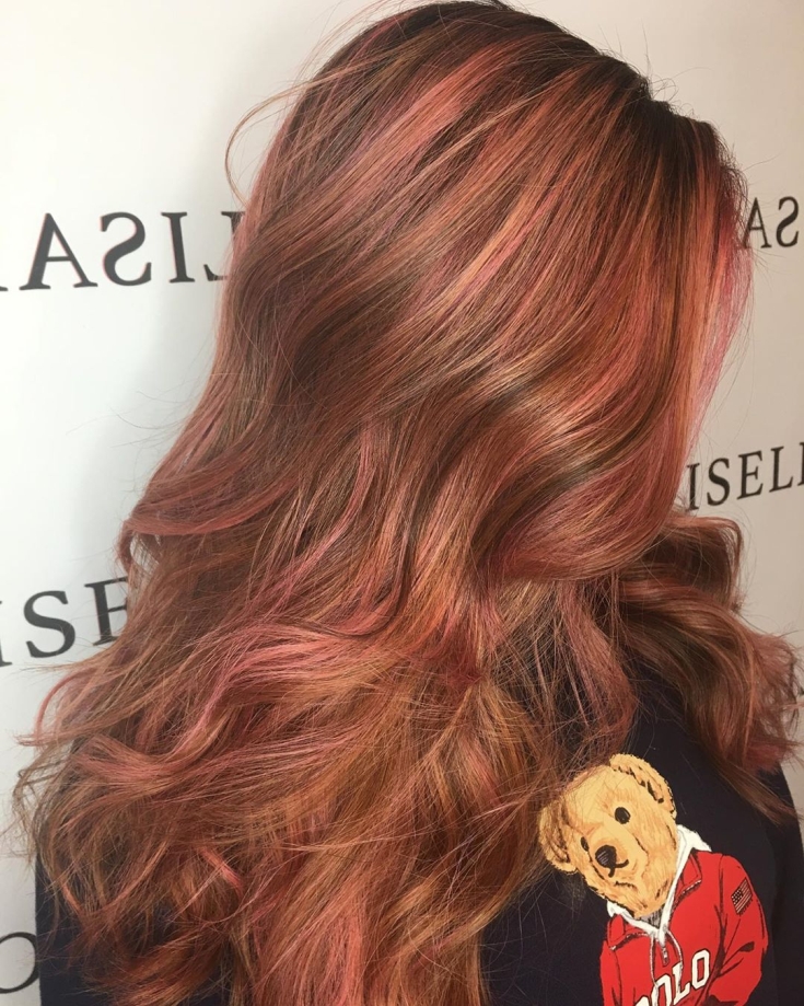 Rose gold hair color