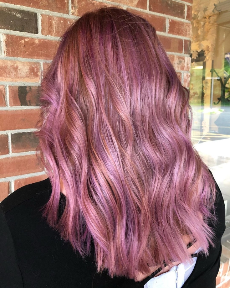 Rose gold hair color