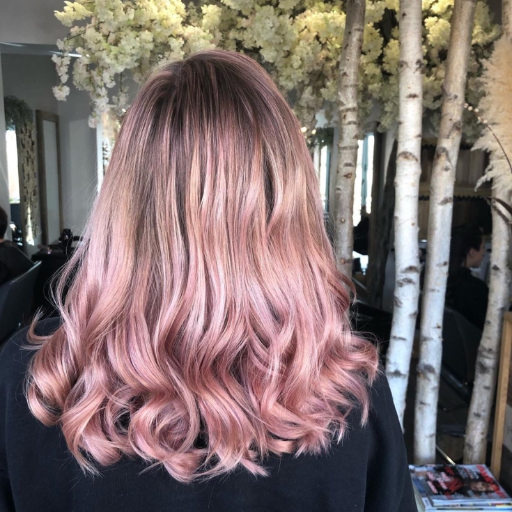 Pearl pink hair color