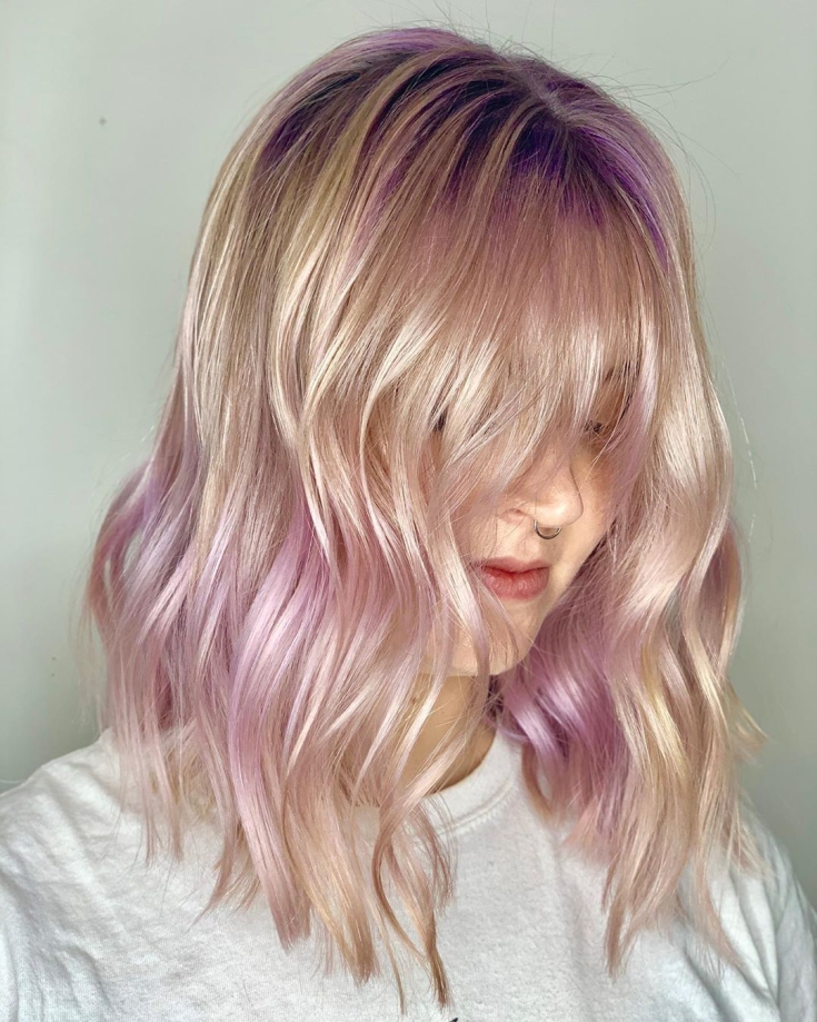 Pearl pink hair color