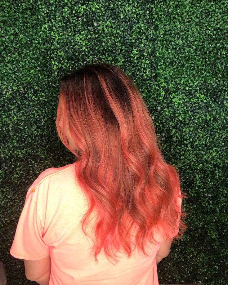 Rose gold hair color